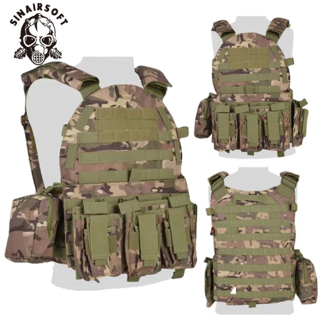 SINAIRSOFT Tactical Vest Airsoft Outdoor Hunting Assault CS Molle Dump Combat Magazine Pouch Body Vest