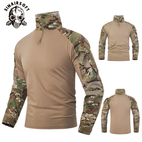 SINAIRSOFT Tactical G3 Combat Men Shirt Mens T-shirt Outdoor Gen3 Shirt Airsoft Hunting Training Soldiers Long Sleeve