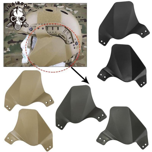 Airsoft Helmet Up-Armor Side Cover For Fast IBH/Mich 2000/ACH Helmet Rail  Combat Ear Protection Helmet Ear-Bezel FMA