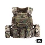 SINAIRSOFT Tactical Quick Release Vest With Molle System Map Pouch and Waist Bag Fast Adjust Cummerbund Combat Gear