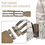 SINAIRSOFT Tactical Quick Release Vest With Molle System Map Pouch and Waist Bag Fast Adjust Cummerbund Combat Gear