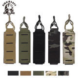 SINAIRSOFT Tactical Pistol Magazine Pouch 9mm Extended Single Mag Pouch Molle Holster Hunting Flashlight Torch Holder Airsoft Accessories