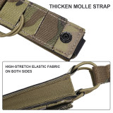 SINAIRSOFT Tactical Pistol Magazine Pouch 9mm Extended Single Mag Pouch Molle Holster Hunting Flashlight Torch Holder Airsoft Accessories
