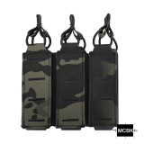 SINAIRSOFT Tactical LSR 9mm Magazine Pouch Triple Mag Carrier Molle Pouch Laser Cut
