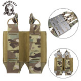 SINAIRSOFT Tactical 500D Nylon 8 Layer Tegris® 5.56/7.62 AR M4 Double Mag Pouch Laser Cut Carrier Molle Pouch Holder Magazine Airsoft Gear