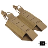SINAIRSOFT Tactical 500D Nylon 8 Layer Tegris® 5.56/7.62 AR M4 Double Mag Pouch Laser Cut Carrier Molle Pouch Holder Magazine Airsoft Gear