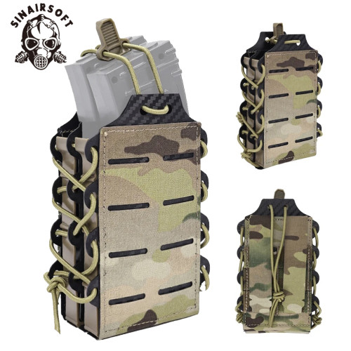 SINAIRSOFT Tactical Molle Double Layers Pouch Magazine 5.56/7.62 Rifle Mag Pouch For M4 AK Laser Magazine Holder Hunting Gear