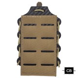 SINAIRSOFT Tactical Rifle 5.56/7.62 Single Magazine Pouch Elastic Molle Top Open Mag Laser Cut Tool Bags Pouch for M4 AK Magazines Holster