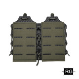 SINAIRSOFT Tactical Double 5.56/7.62 Magazine Pouch MOLLE Mag Carrier Holder Laser Cut