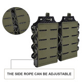 SINAIRSOFT Tactical Double 5.56/7.62 Magazine Pouch MOLLE Mag Carrier Holder Laser Cut