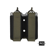 SINAIRSOFT Tactical Pistol 9mm Double Magazine Pouch Elastic Mag MOLLE Tegris Carrier Pouch