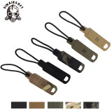  SINAIRSOFT Tactical Zipper Pulls Hook And Loop Backpack Zipper Puller Tab Handle Cord Molle 500D Nylon Laser Cut Hunting Bag Accessories