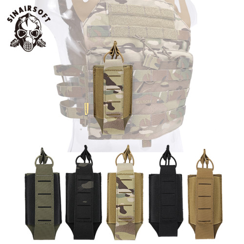 SINAIRSOFT Tactical 500D Nylon 8 Layer Tegris® 5.56/7.62 AR M4 Mag Pouch Laser Cut Carrier Molle Pouch Holder Single Magazine Airsoft Gear