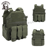 SINAIRSOFT Tactical Vest Molle Airsoft Combat Body Armor Plate Carrier W/ Magazine Pouches