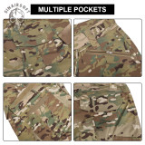 SINAIRSOFT Tactical Scratch Resistant And Wear-resistant Frog Suit Long Pants Outdoor Loose Straight Leg Training Pants 2754/A-TACS Soft Shell Pant