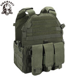 SINAIRSOFT Tactical Vest Molle Airsoft Combat Body Armor Plate Carrier W/ Magazine Pouches
