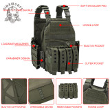 SINAIRSOFT Tactical Vest Molle Combat Airsoft Quick Release Plate Carrier W/ Mag Pouches