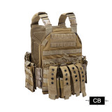 SINAIRSOFT Tactical Vest Molle Combat Airsoft Quick Release Plate Carrier W/ Mag Pouches