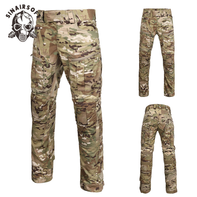 SINAIRSOFT Tactical Mens Cargo Pants Combat Outdoor Trousers Working Hunting Multi-Pocket