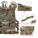 SINAIRSOFT Tactical Plate Carrier Vest Quick Release Buckle MOLLE LaserCut Back Zipper Vest