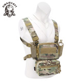 Tactical Micro Chest Rig Modular H Harness D3CR Funny Pack SACK Pouch Combat  Equipment Vest 5.56 Mag Colete Airsoft