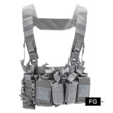 Tactical D3 Chest Vest Rig With Sack Pouch Flapped GP Stuff M4 5.56 9mm MAG 500D Nylon Hunting Airsoft Paintball