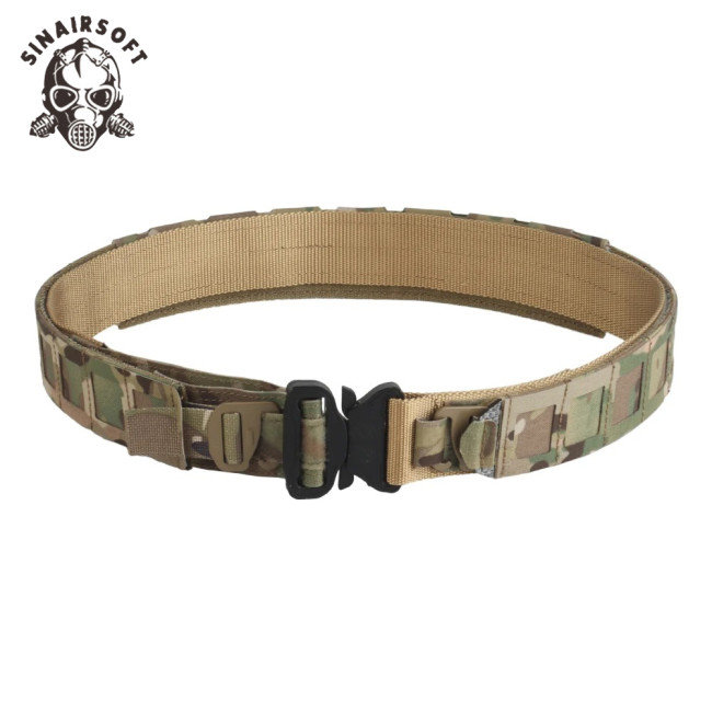 SINAIRSOFT Tactical Molle Belt for Men Hunting Sport Combat Training Dual-Use Quick Release War Game Paintball Airsoft Gear EDC