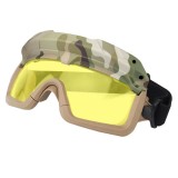 SINAIRSOFT Tactical Split Anti-Fog Safety Goggles For ARC Helmet Guide Rail Glasses Airsoft