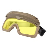 SINAIRSOFT Tactical Split Anti-Fog Safety Goggles For ARC Helmet Guide Rail Glasses Airsoft