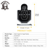 SINAIRSOFT 6 pcs Metal Airsoft Pistol Practice Silhouette Shooting Aim Target for BB Pellet