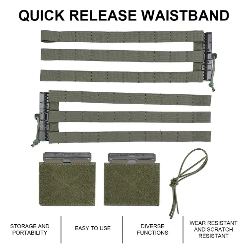 SINAIRSOFT Tactical  MOLLE PLAS Upgarde Kit 3 Band Quick Release Buckle Set JPC 420 419 XPC Hunting Vest Accessories