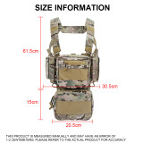 SINAIRSOFT Tactical Chest Rig Combat Vest MOLLE Carrier w/ Rifle Pistol Magazine Pouch 500D