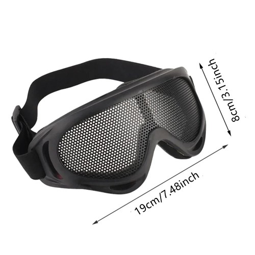 SINAIRSOFT Outdoor Hiking Eyewear Airsoft Tactical Eye Protection Mask Metal Mesh Glasses Camping Hunting Safety Goggle 3 Colors