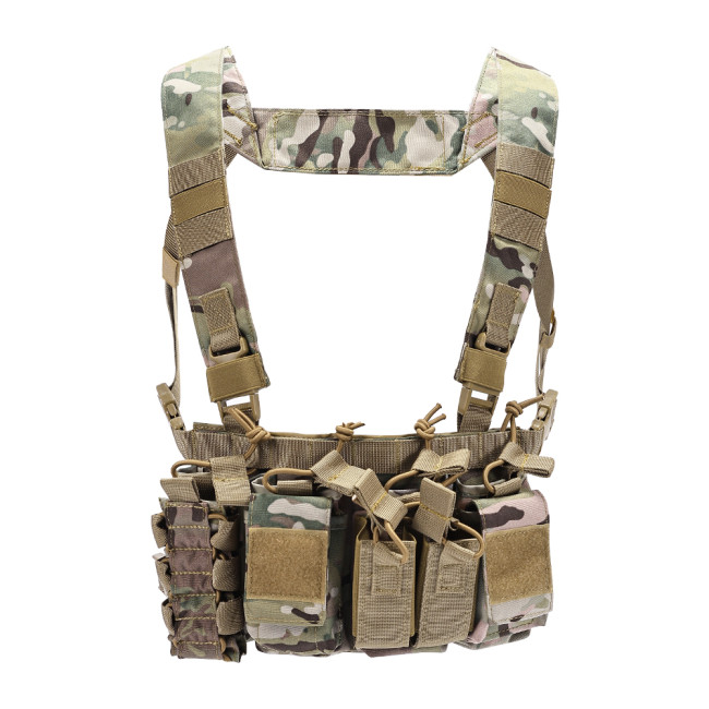 Tactical D3 Chest Vest Rig With Sack Pouch Flapped GP Stuff M4 5.56 9mm MAG 500D Nylon Hunting Airsoft Paintball
