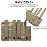 SINAIRSOFT Tactical Molle Triple Magazine Pouch Open Top 5.56 7.62 Rifle Mag Holder Airsoft