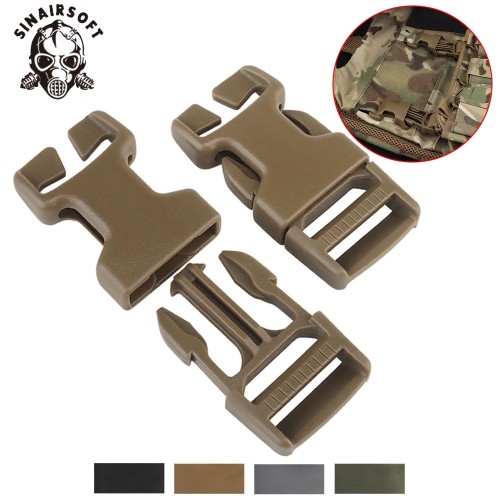 SINAIRSOFT Plastic Buckle 1 Inch SRB Quick Release Safety Buckle Outdoor MOLLE Vest PALS Webbing Adjusting Buckle