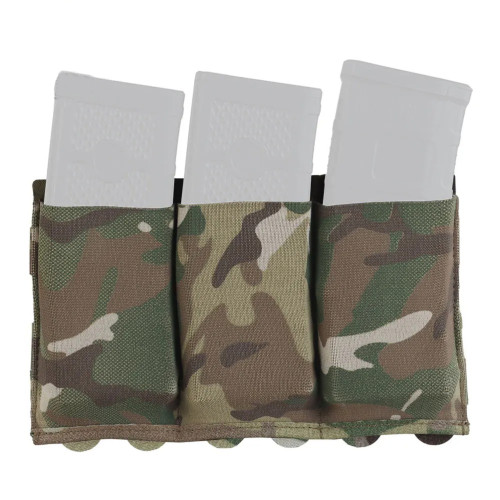 SINAIRSOFT Tactical Molle Triple Open 5.56 7.62 Magazine Pouch Elastic Mag Holder