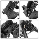 SINAIRSOFT Rifle Bipod 6-9Inch Adjustable Picatinny Bipod with Adapter for Hunting Shooting