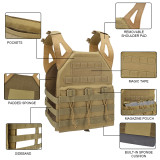 SINAIRSOFT Tactical JPC Vest Paintball Combat Molle Plate Airsoft Armor Carrier Vests