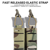 SINAIRSOFT 9mm Double Magazine Pouch Built-in MGA Support Frame Quick Release