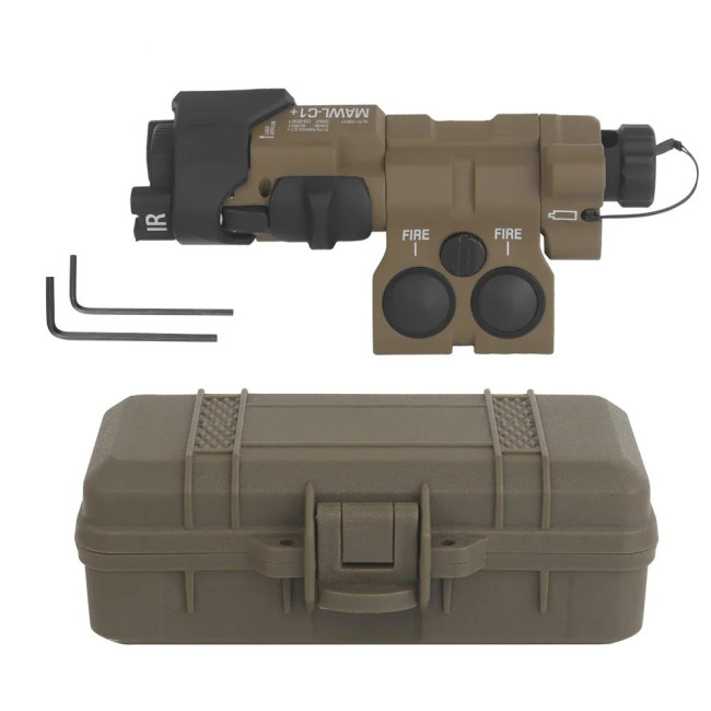 SINAIRSOFT MAWL-C1 Functional Version Red/Green Laser Light Rail Mounting Flashlight