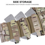 SINAIRSOFT Tactical Plate Carrier Vest Quick Release Buckle MOLLE LaserCut Back Zipper Vest
