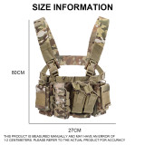 Army Tactical D3 Chest Rig Vest Carrier Armor Harness Rifle Pistol Magazine Pouch CRX Hunting Equipment Accessories 5.56 7.62