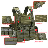 SINAIRSOFT Tactical Military Vest Quick Release Molle Airsoft Combat Assault Plate Carrier