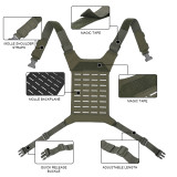 Tactical D3 SS MK Chest Rig Hunting Airsoft MOLLE Vest Chest Rig Strap Universal Vest Back Panel Equipment Accessories