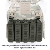 SINAIRSOFT Tactical MP5/7 Magazine Pouch Vest Chest Rig Placard Mag Holder Bag w/ Hook Back