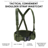 SINAIRSOFT Tactical Vest Molle Belt Men's  Special 1000D Nylon  Convenient Combat Girdle EAS H-shaped Adjustable Soft Padded