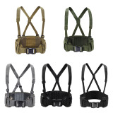 SINAIRSOFT Tactical Vest Molle Belt Men's  Special 1000D Nylon  Convenient Combat Girdle EAS H-shaped Adjustable Soft Padded