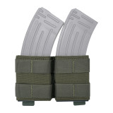 SINAIRSOFT Tactical 5.56mm Double KYWI Molle Magazine Pouch Open Top w/ Insert Mag Holder
