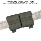 SINAIRSOFT Tactical 5.56mm Double KYWI Molle Magazine Pouch Open Top w/ Insert Mag Holder